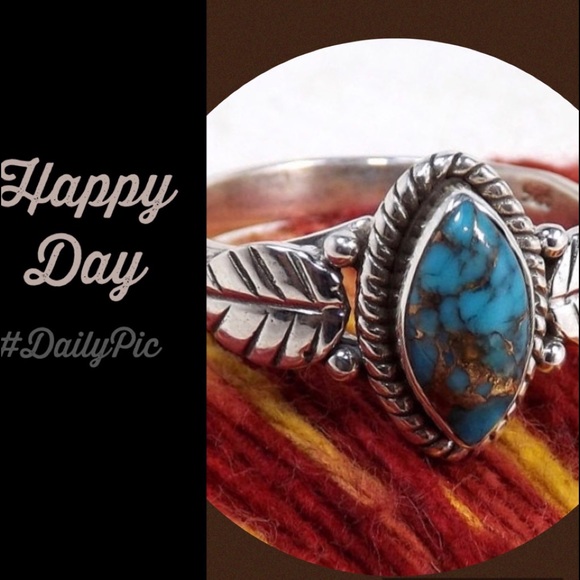 🔻SALE🔻FINAL🔻PRICE‼️SILVERPLATED TURQUOISE RING - Picture 3 of 4